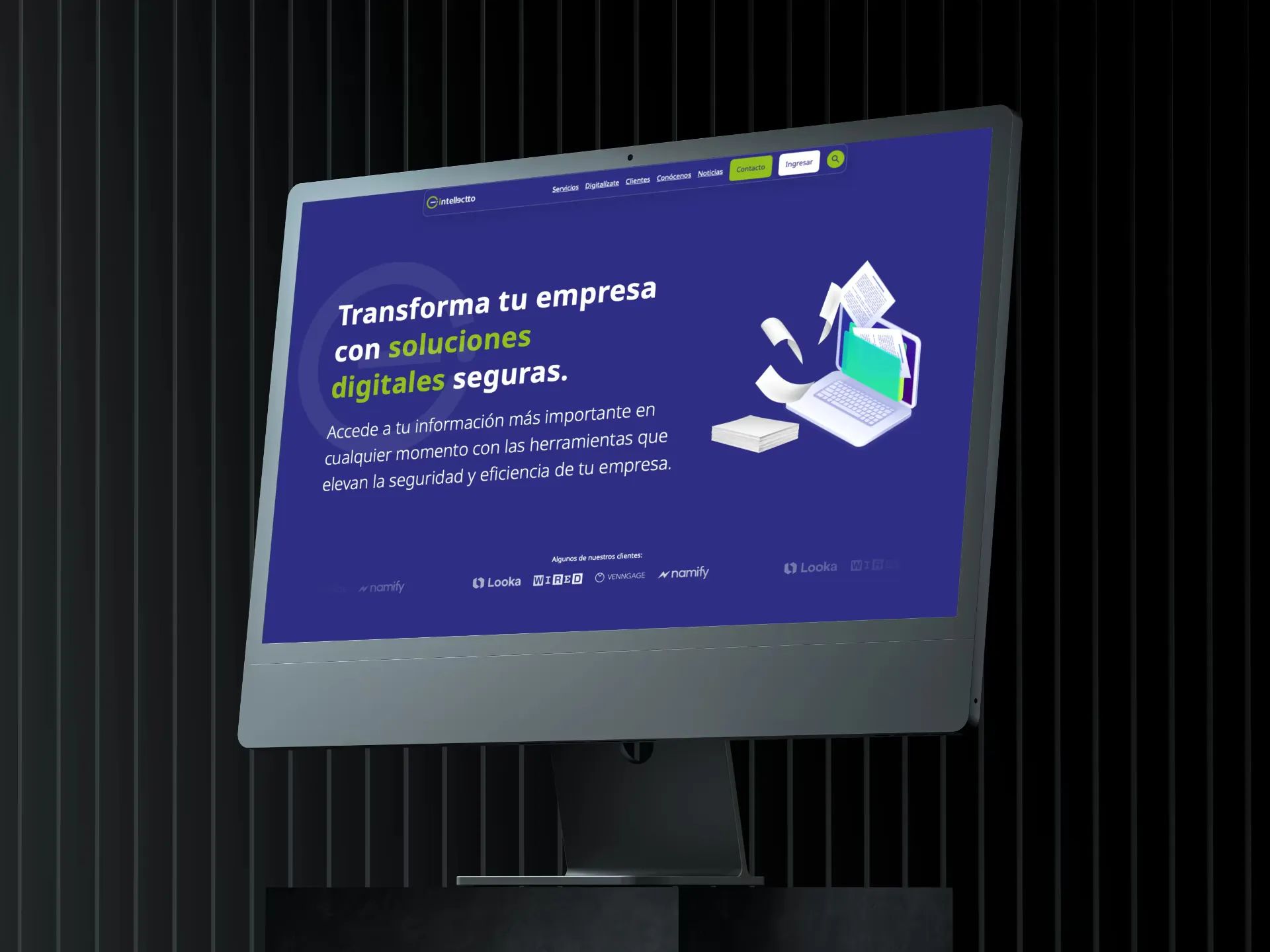 Mockup de Intellectto